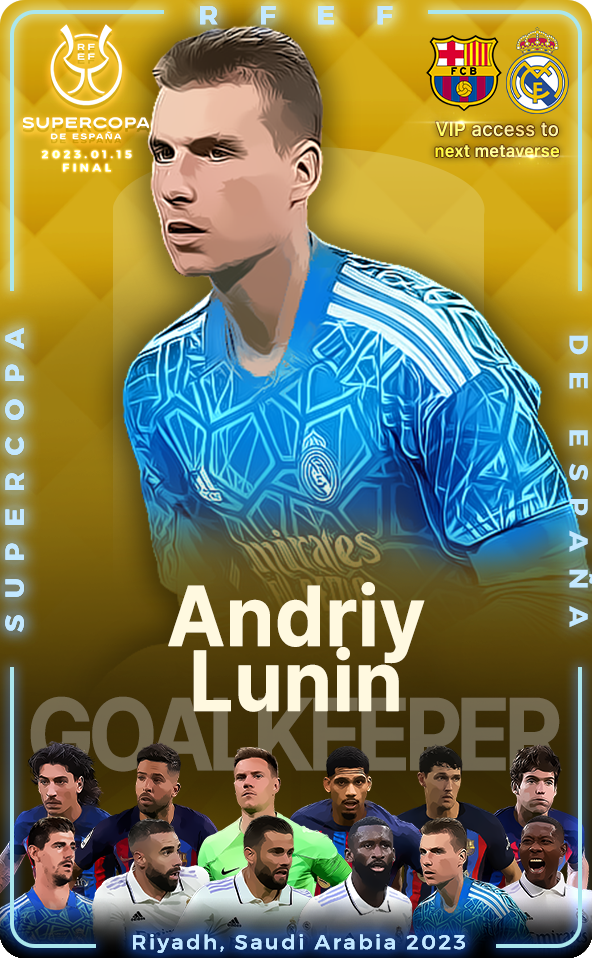 2022-23 SuperCup Of Real Madrid Andriy Lunin